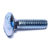 MIDWEST FASTENER 1/4"-20 x 1" Zinc Plated Grade 2 / A307 Steel Coarse Thread Carriage Bolts 100PK 01051